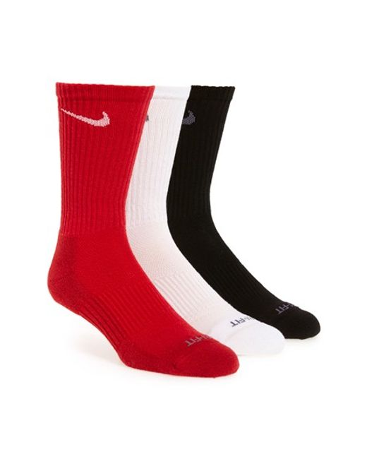 Nike dri fit womens cushioned crew socks 3 pack